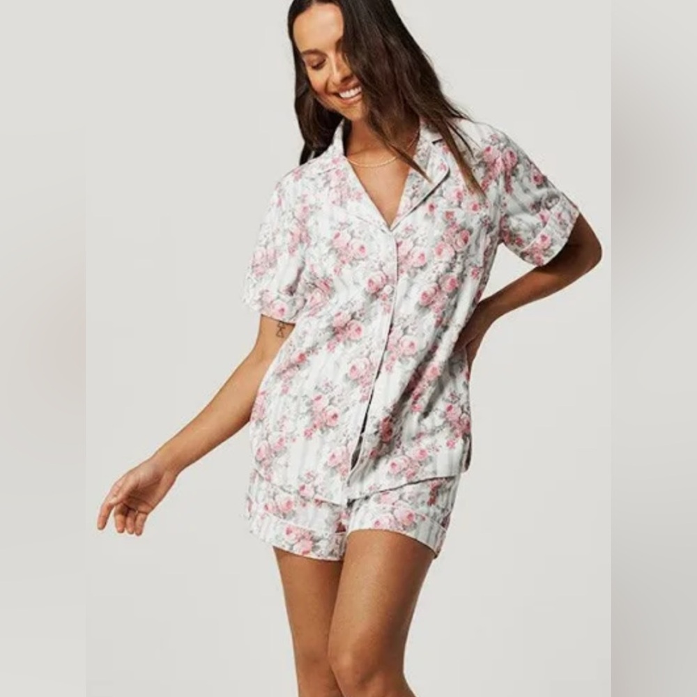 Posh Peanut Pink Floral Women's Pajama Set